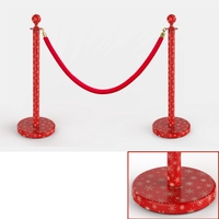 Couronne haut or barrières Stanchion hôtel banque VIP foule file d'attente ligne signe de contrôle tapis rouge support contrôle velours cordes barrière
