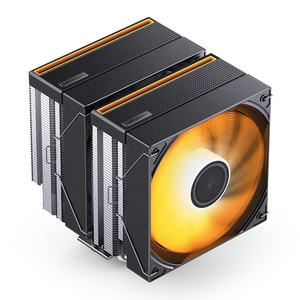 JONSBO CB80 Negro, Enfriador de CPU de Doble Torre de 120 mm, 6 Tubos de Calor, <span class=keywords><strong>2</strong></span> Ventiladores PWM ARGB, TDP 260 W para LGA115X/1200/1700/1851 AM5 AM4 - Product Image 1