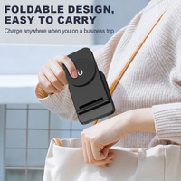 Chargeur Sans Fil Pliable Portable 15W, Recharge Magnétique Rapide 3-en-1 pour Téléphone, Montre et Écouteurs
