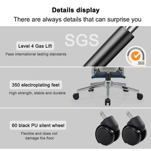 <span class=keywords><strong>High</strong></span>-<span class=keywords><strong>End</strong></span> série luxo moderno ergonômico escritório cadeira com braço ajustável conforto alta volta malha design para o uso do computador trabalho - Product Image 4