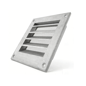 Rejilla de Ventilación Cuadrada de Aluminio Fundido de 150 mm, Rejilla de Ventilación para Pared Exterior con Malla Antiinsectos Integrada - Product Image 1