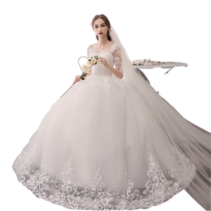 Abito <span class=keywords><strong>da</strong></span> <span class=keywords><strong>Sposa</strong></span> Vintage <span class=keywords><strong>da</strong></span> Donna Senza Spalline Lungo fino a Terra con Applicazioni a Motivo Nuove Tendenze Stile Elegante e Raffinato - Product Image 1