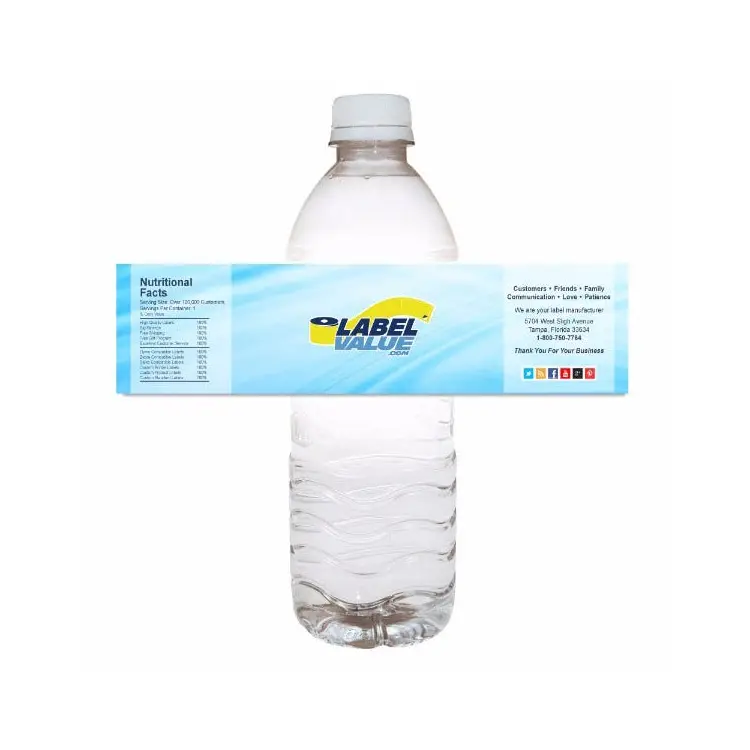 Custom Packaging Bottle Label Drinking Water Bottle Label
