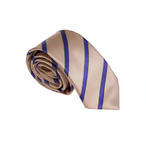Corbata Jacquard italiano rayas moradas - Product Image 2