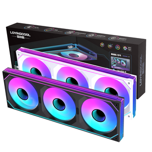 Lovingcool Nuevo Ventilador de Refrigeración Integrado para Computadora de 360 mm, Radiador de PC de Alto Rendimiento con Espejo Infinito de Cuatro Lados, Refrigeración Integrada - Product Image 1
