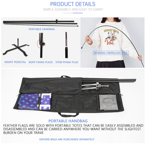 Banderas <span class=keywords><strong>de</strong></span> Playa <span class=keywords><strong>de</strong></span> Plumas para <span class=keywords><strong>Campañas</strong></span> <span class=keywords><strong>Publicitarias</strong></span> en Interiores y Exteriores, <span class=keywords><strong>Diseño</strong></span> Gratuito, Pancartas Impresas Digitales en Poliéster - Product Image 6