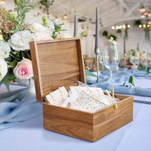Деревянный ящик на память, большой ящик для хранения акации, Коробка С Сокровищами памяти для поделок и хранения фотографий - Product Image 6