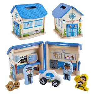 고품질 휴대용 Diy 아기 3d 성 장비는 인형 집 나무로 되는 집 장난감, 부속품을 가진 소형 인형 집을 나릅니다