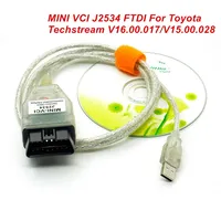V17.00.020 untuk Toyota MINI VCI J2534 Dengan FTDI FT232RL OBD OBD2 Alat Diagnostik Mobil MINIVCI Kabel Pemindai Otomatis