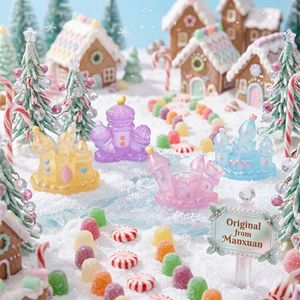 Breloques en résine B2B en gros, château de gelée pastel rêveuse, succulentes, pour terrarium DIY, art miniature de jardin féerique qui brille dans le noir - Product Image 4