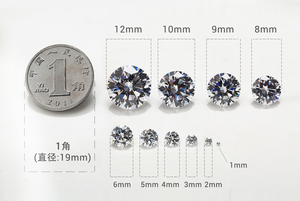 100 pcs/Lot 3.5mm à 10mm aigue-marine <span class=keywords><strong>Borland</strong></span> Tanzanite café vert synthétique rond CZ pierre cubique zircone - Product Image 5