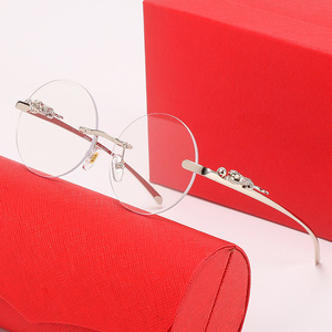 Nuevas Gafas <span class=keywords><strong>de</strong></span> Sol <span class=keywords><strong>de</strong></span> <span class=keywords><strong>Marca</strong></span> <span class=keywords><strong>de</strong></span> Lujo sin Marco para Hombre y Mujer, UV400, con un Diseño <span class=keywords><strong>de</strong></span> Leopardo Único y Elegante, Redondas, Estilo Retro, <span class=keywords><strong>de</strong></span> Diseñador - Product Image 6