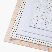 Paneles de Techo Laminados de PVC Impermeables 60x60, Diseño Moderno para Oficina, Decoración del Hogar, Paneles de Construcción, Rejilla de Techo de Pladur