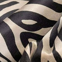 Tissu jacquard doux bleu-gris de luxe, motif zèbre, texture originale du fabricant, idéal pour les rideaux occultants – Meilleure vente