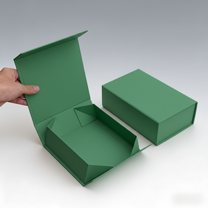 Recycled Material Magnetic Rigid Gift <b>Box</b> Laser <b>Silver</b> Logo Custom Large Size Packaging <b>Box</b> for Gifts - Product Image 2