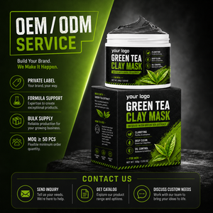 Mascarilla de Arcilla de Té Verde para Hombres con Extracto de Té Verde, Controla el Exceso de Grasa, Limpia los Poros en Profundidad, Elimina Puntos Negros, Calma el Enrojecimiento, MOQ Bajo de 50 Unidades - Product Image 4