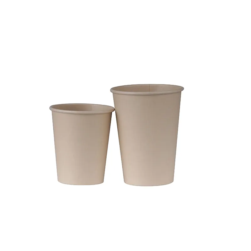 Custom Disposable Paper Cup Classic Design Simple Bamboo Paper Coffee Cup