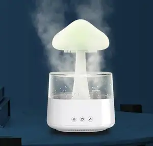 Klokkenblad Hot Selling Water Drop Noise Regenachtig Geluid Wolk Diffuser Paddestoel Aroma Diffuser Etherische Oliën Luchtbevochtiger Fabriek