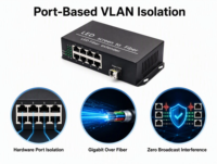 Convertidor de Fibra Óptica Gigabit de 8 Canales Directo de Fábrica con SFP+ Hot Swap para Pantallas LED