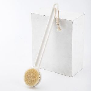 White Bath Shower With Long Handle Gentle <b>Back</b> Skin Scrubber Exfoliate Massage Body Cleaning <b>Brush</b> for Car Bathroom Use - Product Image 5