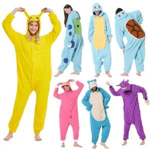 Debela venta al por mayor onesie adulto animal onesie pijama polar unicornio pijamas juamsuit para las mujeres