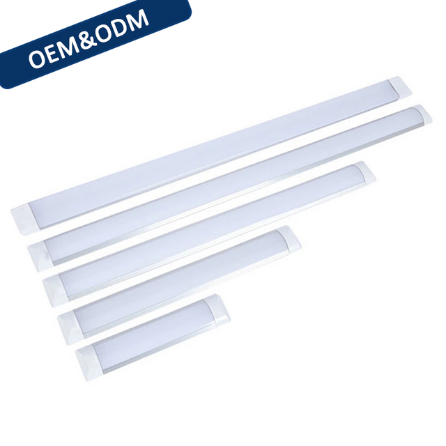 Triproof IP44 Aluminum Office Supermarket 120cm Surface Mounted Pendant Linear Tube Slim LED Batten Purification Light Fixture