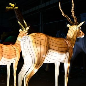 Outdoor Large Chinese Traditional Silk Fabric Lanterns LED Lights for Chinese New Year Diwali Thanksgiving-Waterproof Decoration - Product Image 4