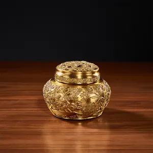 Châu âu chất lượng cao truyền thống hiên Quà Tặng pháp retro sang trọng Brass kim loại với nắp xách tay Lư Hương trang trí