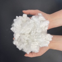 Fibre de polyester recyclée premium Hanbang siliconée 3D 64 mm, anti-boulochage, anti-déformation, performance élastique pour