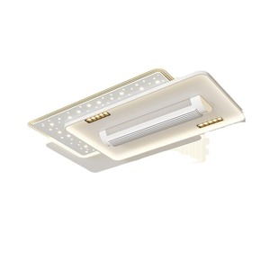 พัดลม LED ทันสมัย แบบซ่อนใบพัด เงียบ ป้องกันดวงตา 60 วัตต์ ลมอ่อน โครงเหล็ก รีโมทคอนโทรล รองรับภาษาอังกฤษ สำหรับห้องนอนและห้องนั่งเล่น - Product Image 2