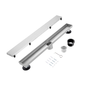 Tùy chỉnh dài thép không gỉ tuyến tính gạch chèn vòi hoa sen xả SS 304 phòng tắm thoát nước sàn giấu thoát nước sàn - Product Image 4