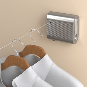 Nuovo <span class=keywords><strong>Stendibiancheria</strong></span> Retrattile da Parete in Acciaio Inox da 4,2 m con Filo <span class=keywords><strong>per</strong></span> Bucato e Grucce <span class=keywords><strong>per</strong></span> Balcone - Product Image 4