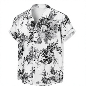 เสื้อเชิ้ตผู้ชายพิมพ์ลายตามสั่ง แขนสั้น ปกคอพับ สไตล์ลำลอง ผลิตจากผ้าฝ้าย/โพลีเอสเตอร์ผสมที่เป็นมิตรกับสิ่งแวดล้อม ระบายอากาศได้ดี เหมาะสำหรับฤดูใบไม้ผลิ - Product Image 5