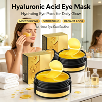 Masques hydrogel pour les yeux au collagène et à l'acide hyaluronique 24K, 60 pièces, traitement hydratant anti-âge, rides, cernes, OEM