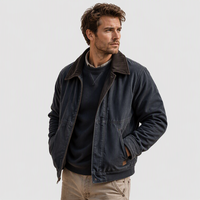 Veste de travail en toile de canard lourde personnalisée pour homme, veste de travail de charpentier, veste de travail de camionneur, veste bomber pour homme