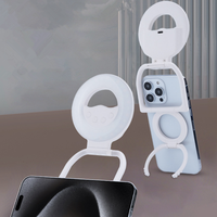 Luz para Teléfono con 5 Temperaturas de Color, CRI≥95, Compatible con MagSafe, Anillo de Luz LED para Selfies de 360 Grados, Plegable, Fabricante Ningbo
