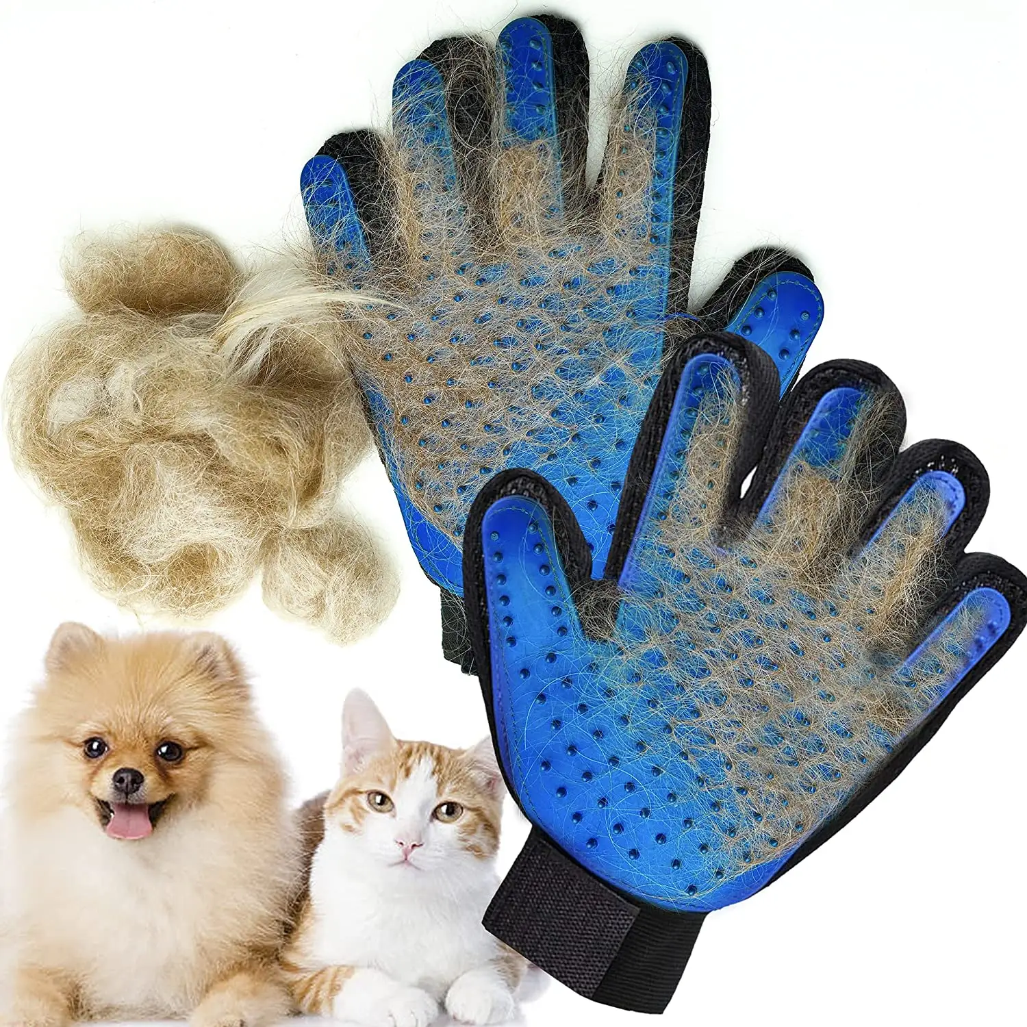 2021 New Amazon Pet Grooming Massage Tools Silicone Hair Remover Dog Glove Brush