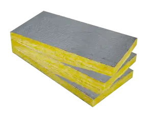 Proveedor Precio de fábrica Tablero de lana de fibra de vidrio Papel de aluminio revestimiento Aislamiento térmico Impermeable para techo Sótano Papel de aluminio