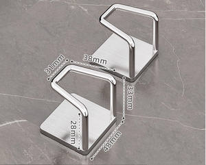 Moderno Estante de Almacenamiento Metálico para Cocina y Baño, para Colgar en la Pared, con Pinzas para Ollas, Cubierta, Tabla de Cortar y Reposacucharas - Product Image 2