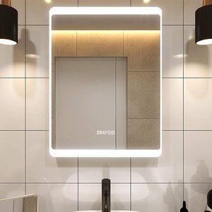 Đương đại tùy chỉnh kính không Khung Gương phòng tắm Led cảm biến cảm ứng ánh sáng chuyển đổi ống kính nhôm hiện đại-Ổ cắm nhà máy - Product Image 6