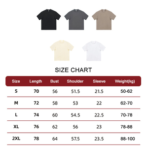 Camisetas Personalizadas con Logotipo, 100% Algodón Grueso para Hombre, Camisetas de Color Sólido, Estampado Puff, Manga Corta, Talla Grande, Unisex - Product Image 5