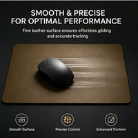 Tapis de souris en cuir de luxe avec logo personnalisé, élégant, professionnel, de haute qualité, kit cadeau d'entreprise