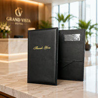 Porte-menu en PVC avec logo personnalisé, couverture embossée, design moderne, pour restaurant, fournitures hôtelières