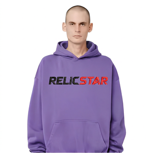 เสื้อฮู้ดดี้ทรงโอเวอร์ไซส์แบบครอป ยูนิเซ็กซ์ ผ้าคอตตอนฟลีซ 400 กรัม พร้อมผ้าเฟรนช์เทอร์รี่หนา 420 กรัม ปักลาย 3 มิติ - Product Image 5