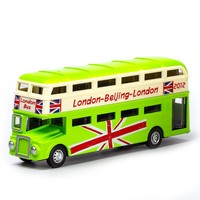 Jouets mini bus de ville en métal 1:90, jouet en alliage, bus à deux étages à vendre HN955181