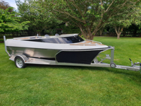 2025 Meilleur yacht à moteur intérieur de bateau à réaction en eau peu profonde en aluminium de 14 pieds à vendre