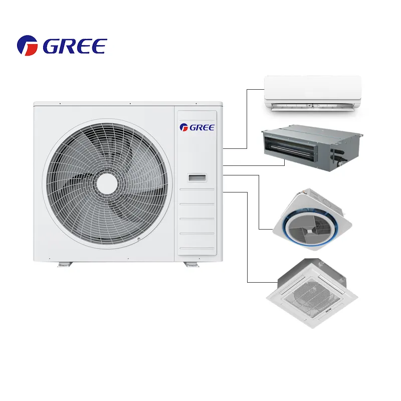 Gree 2 Ton Ducted Split Mounted VRV VRF Inverter AC Conditioning System Units Central Air Conditioner packaged For Home