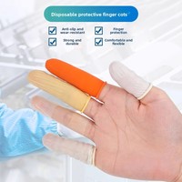 Guantes DE SEGURIDAD gruesos antideslizantes desechables con cubierta protectora impermeable de látex de goma para dedos