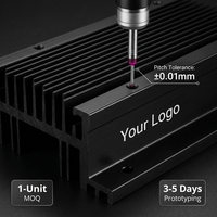 Radiateur en aluminium CNC sur mesure à LED, haute puissance, extrudé, pour éclairage de culture et luminaires industriels à haut rendement