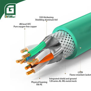 <span class=keywords><strong>Cable</strong></span> Ethernet Industrial GETEKnet ODM OEM PVC SFTP Cat6a Super Slim 1000 Poe 305M OFC Cobre 4 Pares Trenzados Certificado - Product Image 1